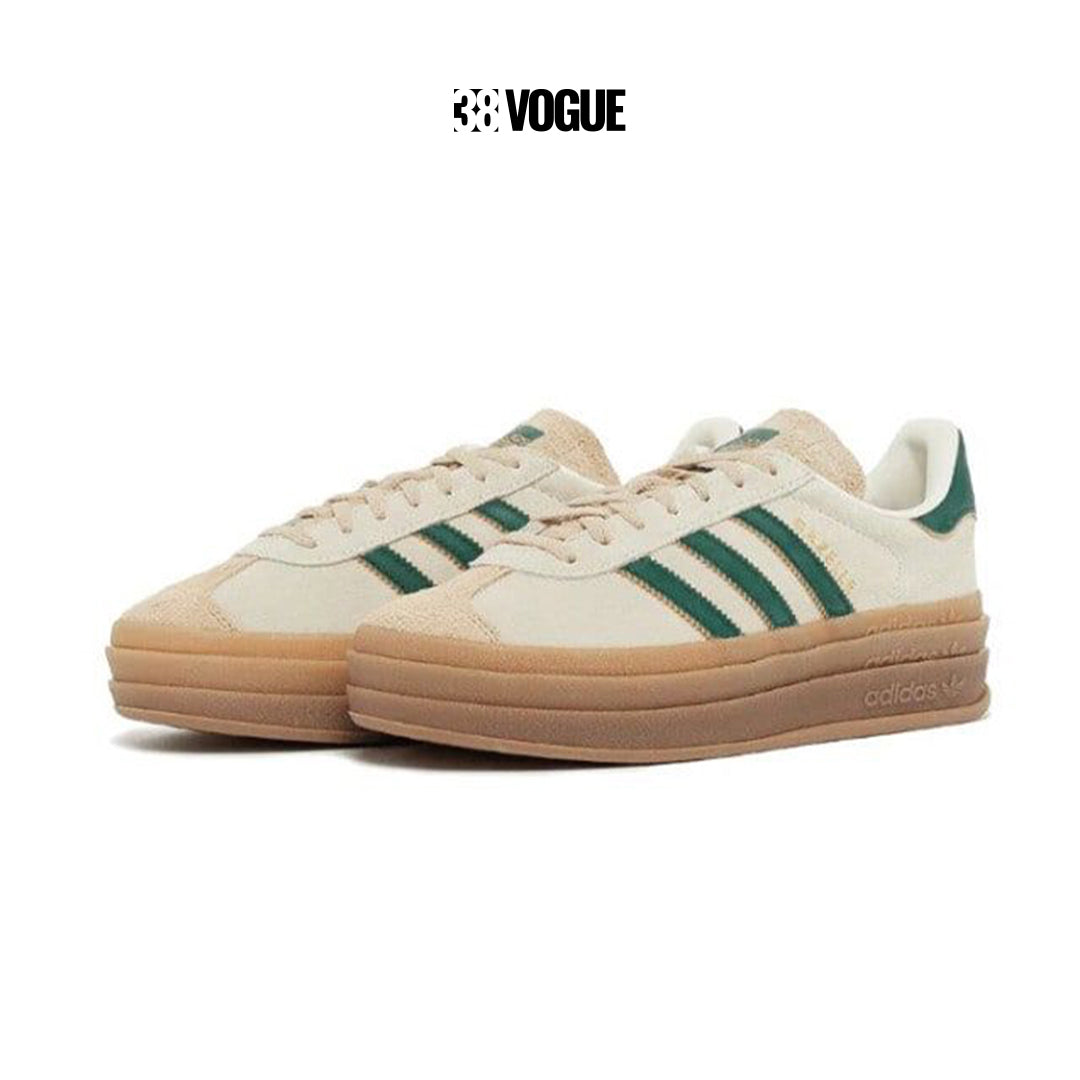 Adidas Gazelle Bold Magic Beige Collegiate Green