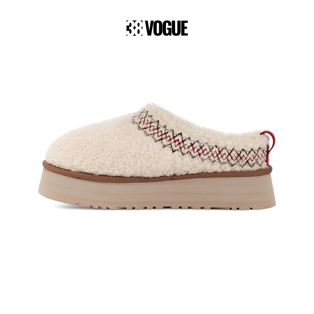 UGG Tazz Braid White Slipper