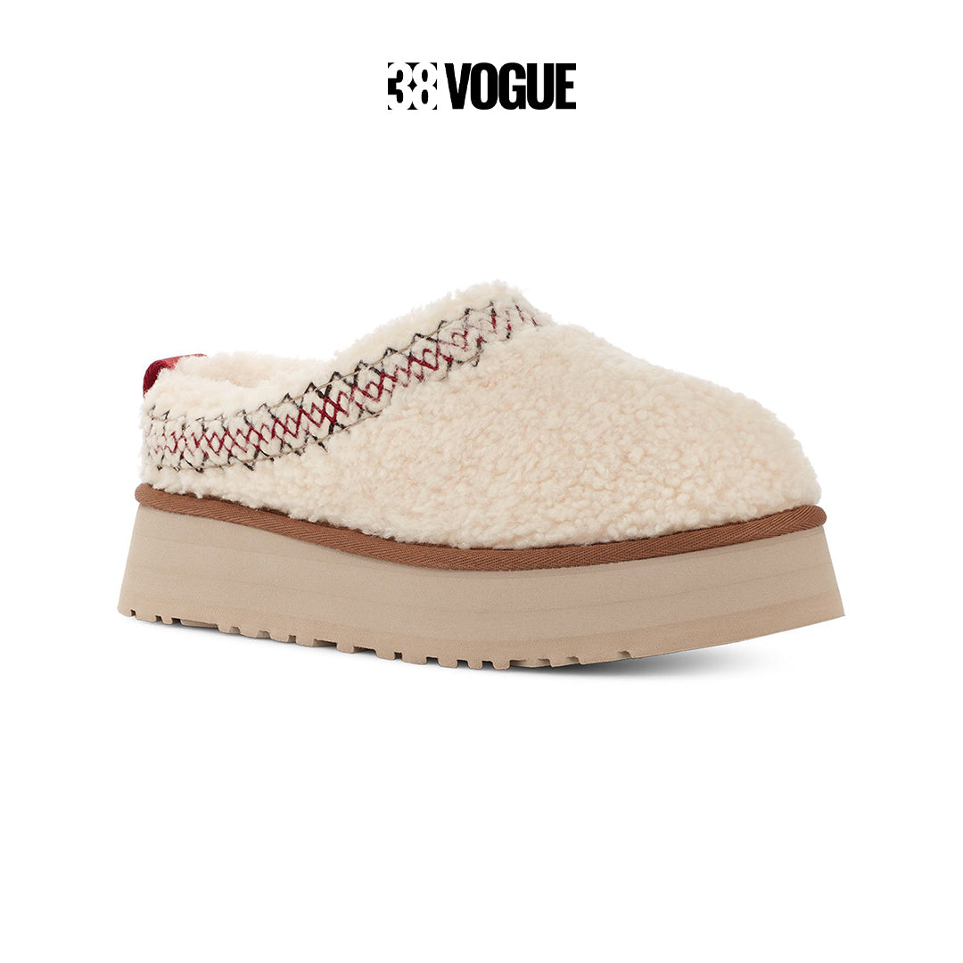 UGG Tazz Braid White Slipper